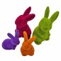 Mobile Preview: Beflockte Hasen 8-12cm bunt