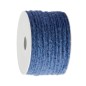 Preview: Filzschnur blau in 4mm Wolldocht Dochtfaden