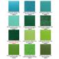Preview: Grüne Übersichtstabelle der Filzplatten 75x50cm von Bastelonlineshop