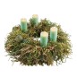 Preview: Adventskranz mit Strohkranz und Filz/Juteschnur
