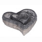 Preview: Pflanzherz aus Spaltweide 45/30cm im Set grey washed