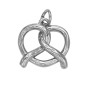 Preview: Anhänger Brezel Breze silber 17mm