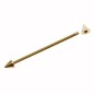 Preview: Gewindestift 23mm gold mit 3mm Kegel