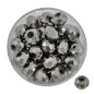 Preview: Glasschliffperle 8mm silber verspiegelt