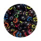 Preview: Smiley-Perle schwarz neonfarben bunt 10mm