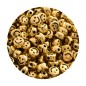 Preview: Smileyperle aus Kunststoff gold 7x4mm