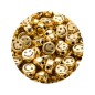 Preview: Smileyperlen 7mm gold Kunststoff