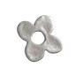 Preview: Metallperle Blume 30mm silber