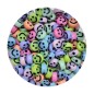 Preview: Smileyperle bunt pastell schwarz 7mm