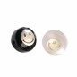 Preview: Smiley-Perle aus Perlmutt in schwarz oder weiß mit goldenem Smiley