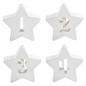 Preview: Silikonform Adventszahlen Stern 10cm 4er Set