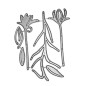 Preview: Stanzschablone Blume mit Stiel 10cm