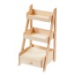 Preview: Holztreppenregal miniatur 10,9cm natur zum wichteln