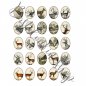 Preview: Hirschcabochons mit verschiedenen Motiven