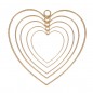 Preview: Metallherz gold matt 14-36cm