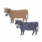 Mobile Preview: Filz-Kuh braun und grau 5,5cm
