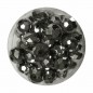 Preview: Glasschliffperle rund silber bedampft 8mm