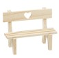 Preview: Holzbank 10cm natur zum Wichteln