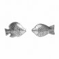 Preview: Metallanhänger Fisch 3D silber