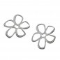Preview: Metallperle Blume 30mm silber