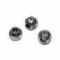 Preview: Metallperle Fussball 11mm silber