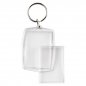 Preview: Schlüsselanhänger Acrylrechteck transparent