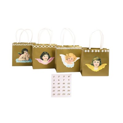 Adventskalender mit Tüten & Zahlen Engel