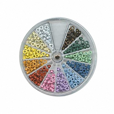 Eyelets 300 Stück bunt in 12 Farben