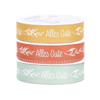 Dekoband Alles Gute Geschenkabnd 25mm