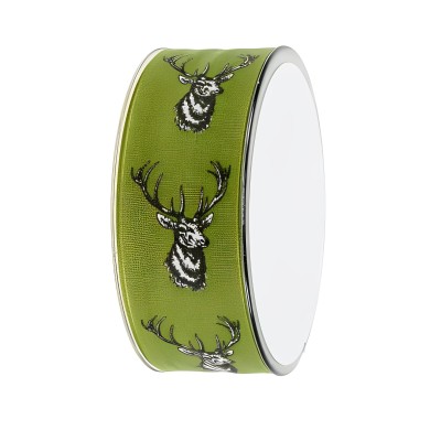 Dekoband Hirsch grün grau 40mm