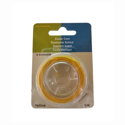 Gummikordel gelb 1mm 5m Rolle