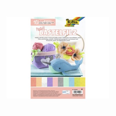 Filzplatte 20x30cm bunt Pastell 10 Farben
