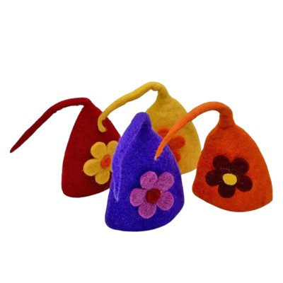 Filzeierwärmer bunt Blume