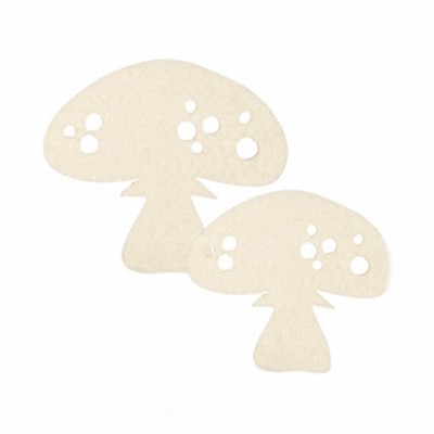 2 Fliegenpilze Streuteile in creme 8+10cm
