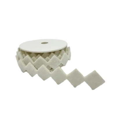 Filzband Quadrate 25mm breit 2m Rolle weiß