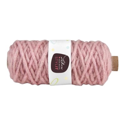 Filzschnur 5mm mit Jutekern rosa