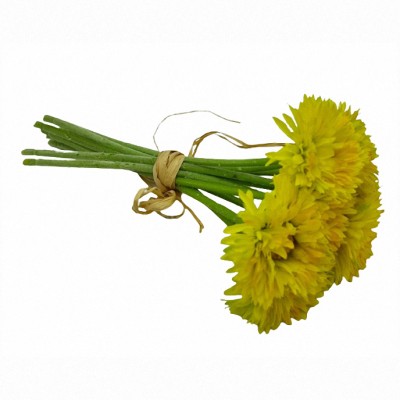 Künstliche gelbe Blumen im 10er Bund 23cm