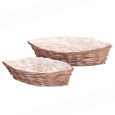 Pflanzschiffchen aus Rattan hell 46cm oder 55cm