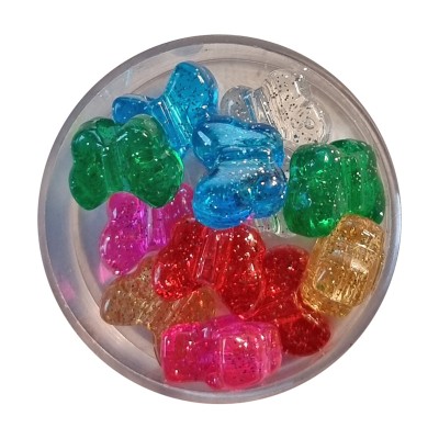 Schmetterlingsperlen Zwischenperlen bunt Glitzer
