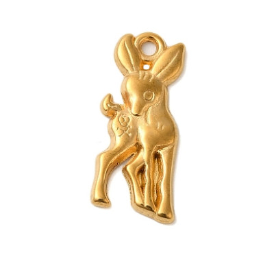 Anhänger Bambi gold Rehkitz 17mm