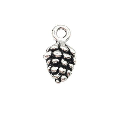 Anhänger Tannenzapfen 5x15mm silber