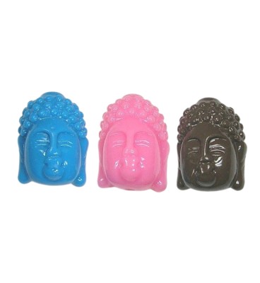 Buddhaperle Kopf in diversen Farben 34x25mm