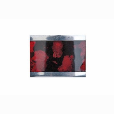 Designerperle rot Epoxy Rechteckperle
