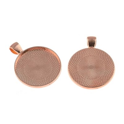 Anhänger Fassung 25mm roségold