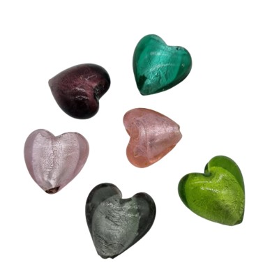 Glasschliffperle Herzen gerade für Engelbasteln