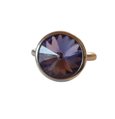 Preview: Glasschliffperle zum Stecken 14mm violet