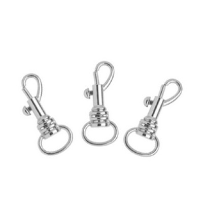 Karabinerhaken 34mm silber 3 Stück