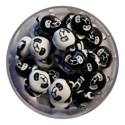 Pandabären Perlen 9mm diverse Farben