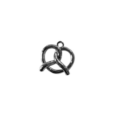 Brezelanhänger silber 15x15mm Charivari Tracht