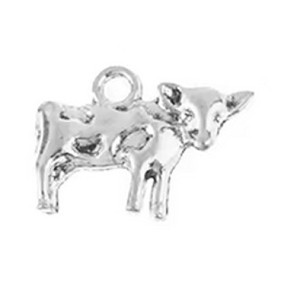 Charm Kuh Rindviech 18mm silber